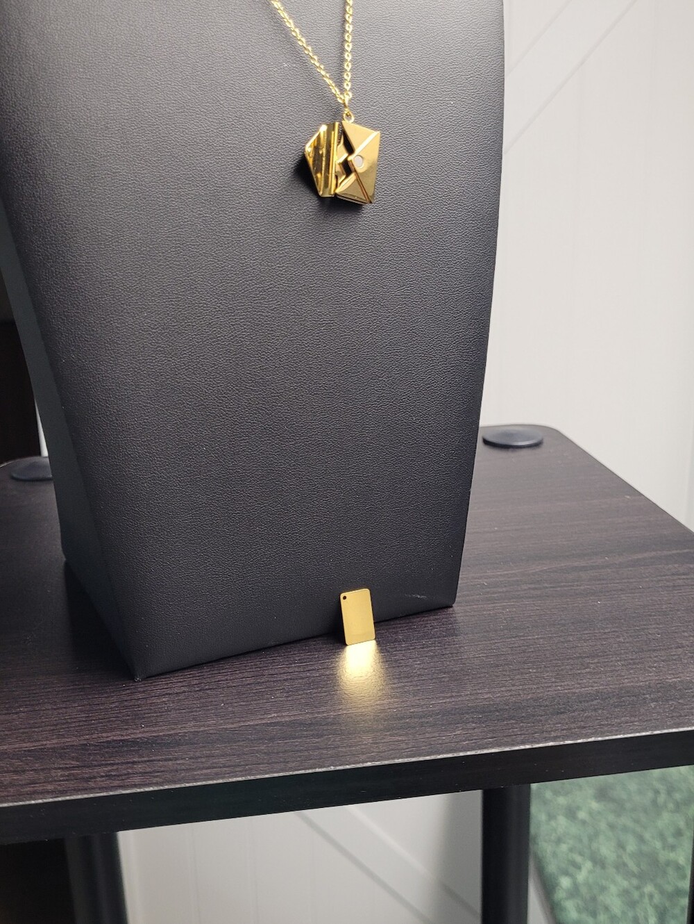 NWT Gold Tone Envelope Locket Necklace